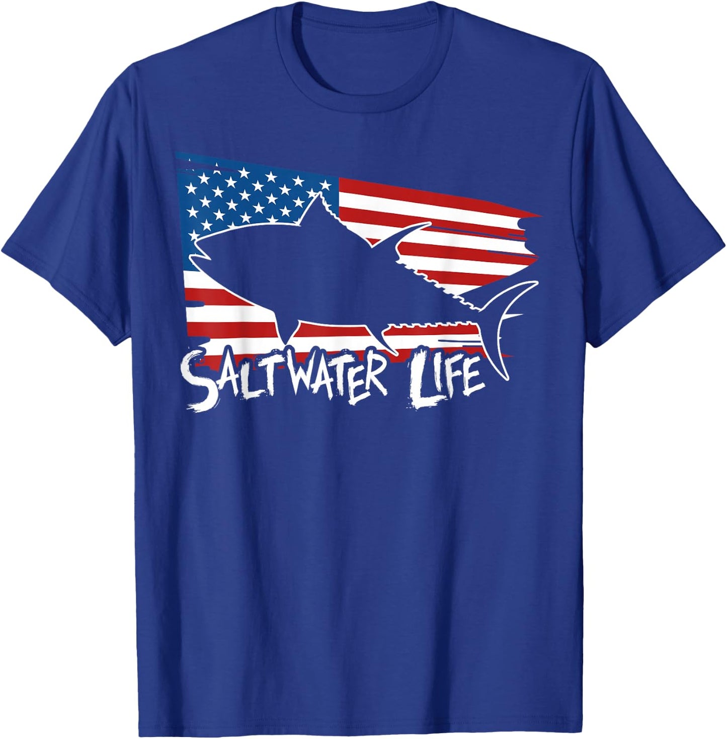Saltwater Life - Fishing Shirts T-Shirt - T-Shirt | Royal