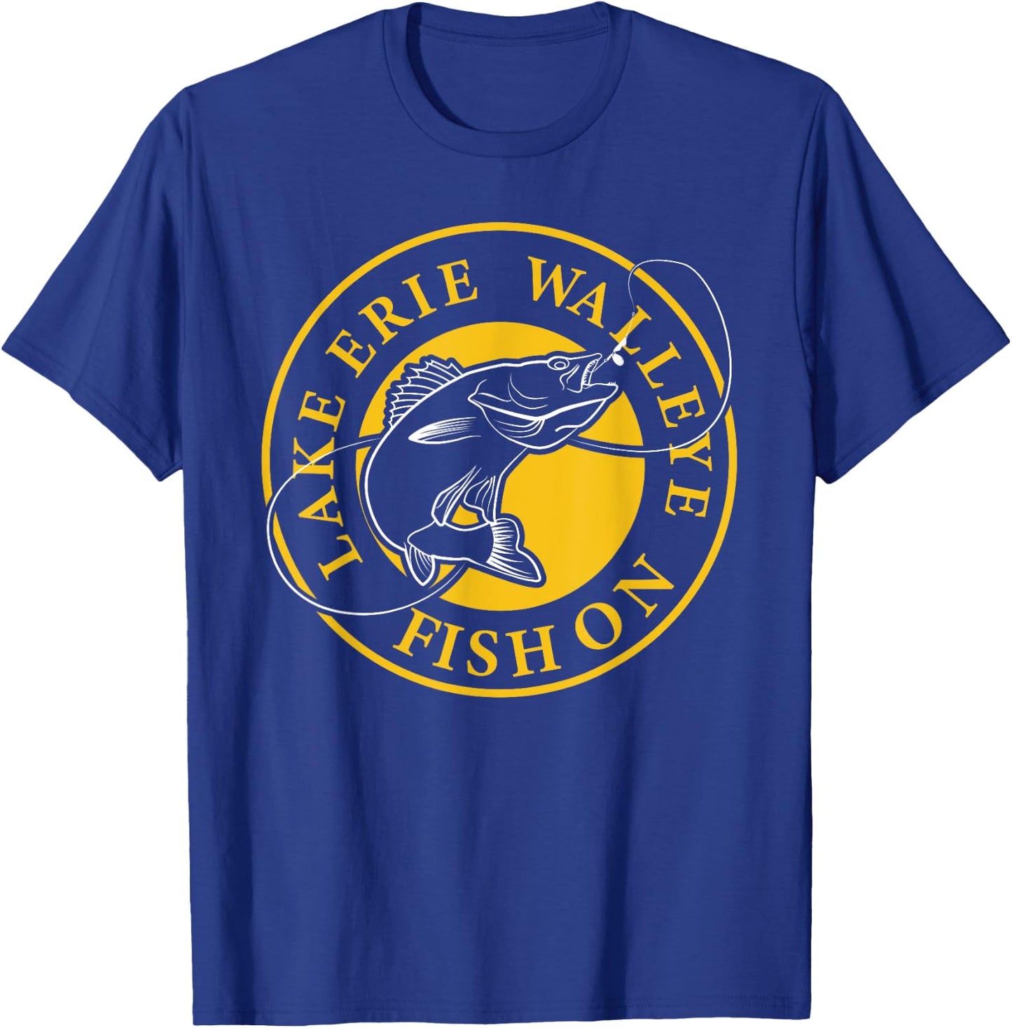 Lake Erie Walleye Fish On T-Shirt - T-Shirt | Royal