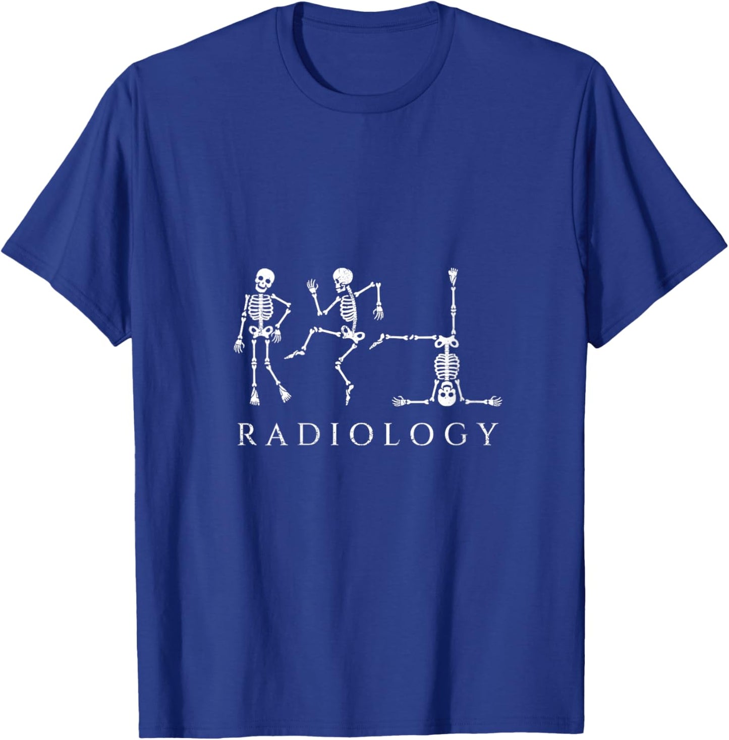 Women's Funny Radiology Skeleton Dancing Xray Technician Humor V-Neck T-Shirt - T-Shirt | Royal