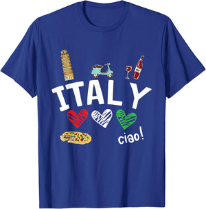 Love Italy and Everything Italian Culture Gift T-Shirt - T-Shirt | Royal
