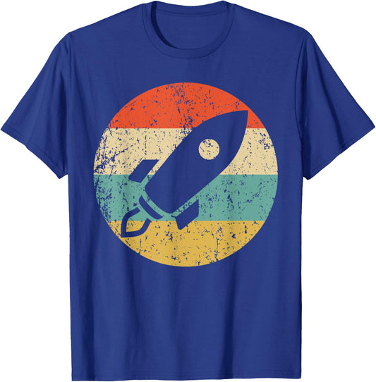 Astronaut Shirt - Vintage Retro Space Ship T-Shirt - T-Shirt | Royal