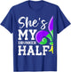 She's My Drunker Half Lover Couple Matching Mardi Gras Party T-Shirt - T-Shirt | Royal