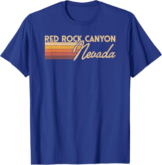 80s Style Red Rock Canyon Nevada T-Shirt - T-Shirt | Royal