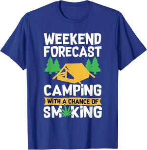 Funny Camping Life Weed Stoner Smoking Marijuana T-Shirt - T-Shirt | Royal