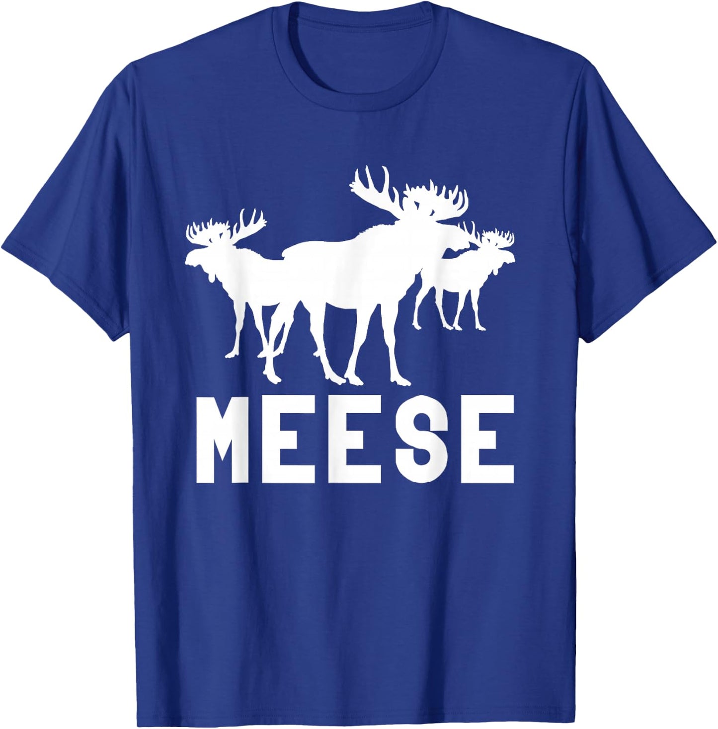 Meese Antlers Love Funny Moose T-Shirt - T-Shirt | Royal