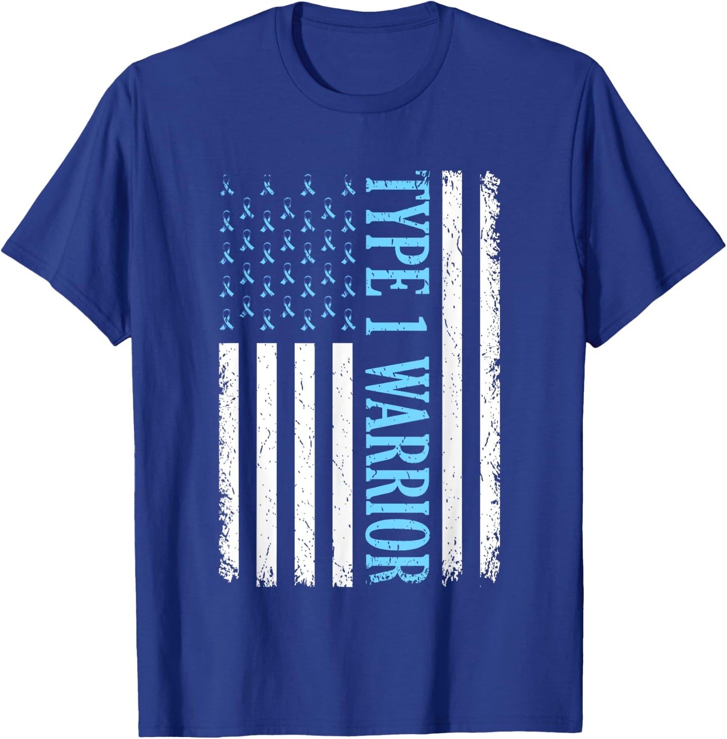 Type One Warrior Diabetes Awareness Diabetic Gifts Men Women T-Shirt - T-Shirt | Royal