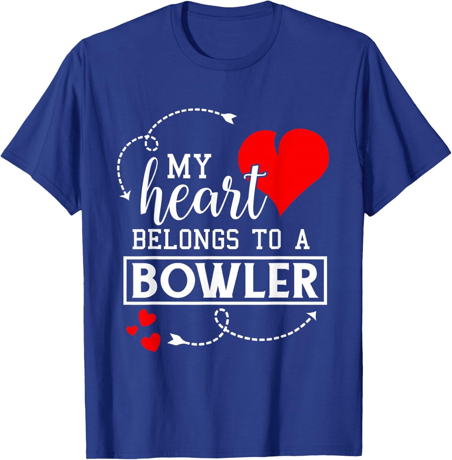 I Love My Bowler Husband Wife Gifts Valentines Day Shirt T-Shirt - T-Shirt | Royal