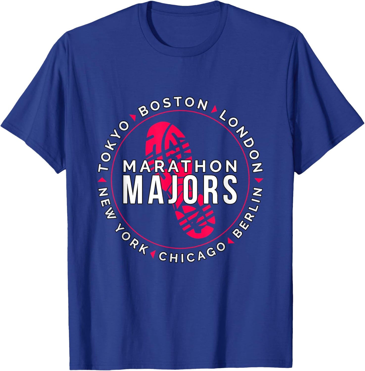 Marathon Majors Runner Finisher 26 Miles T-Shirt - T-Shirt | Royal
