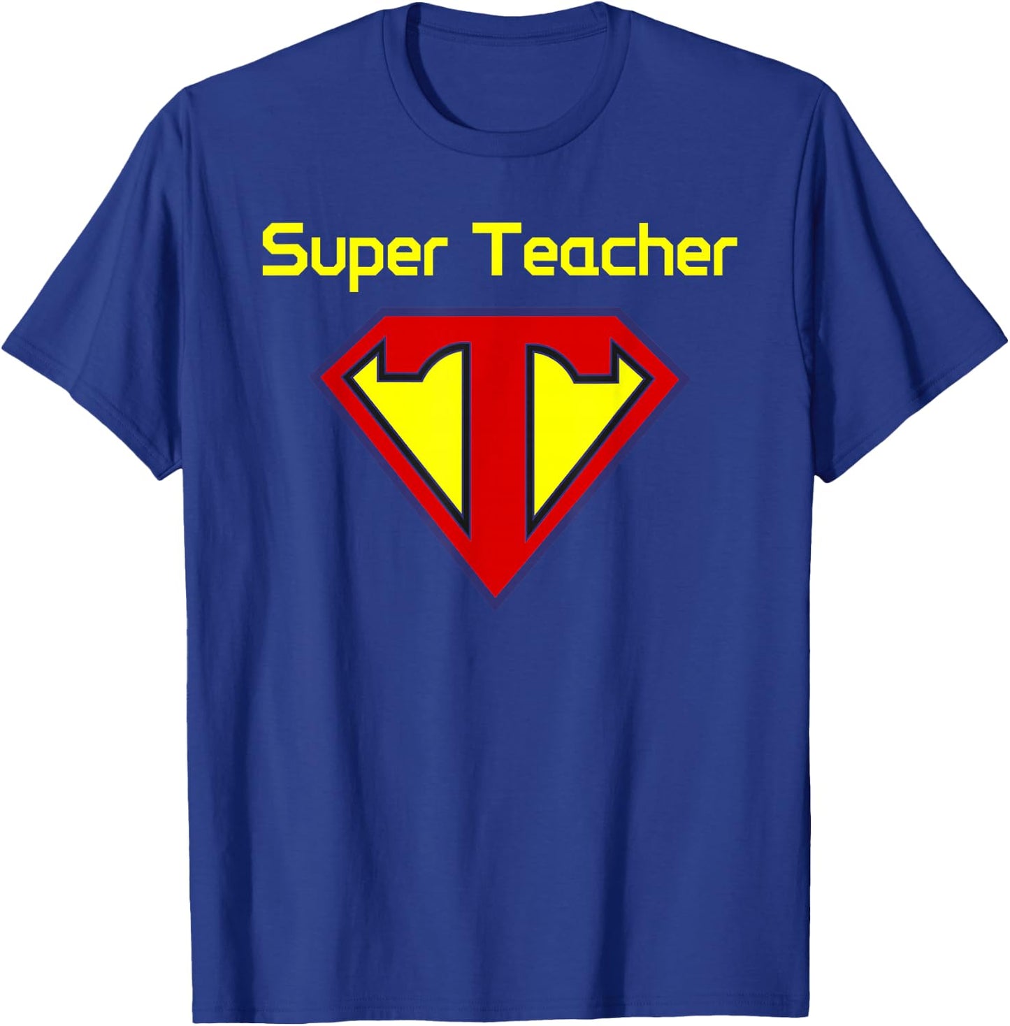 Superteacher Superhero Funny Teacher T-Shirt - T-Shirt | Royal