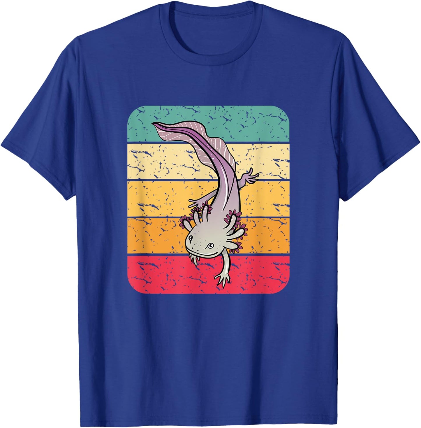 Retro Axolotl Mexican Salamander Gift Lover T-Shirt - T-Shirt | Royal