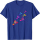 Colorful Badminton Shuttlecock Art Sports T-Shirt - T-Shirt | Royal
