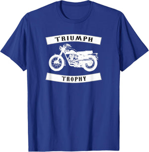 Triumph TR6 Trophy- Classic Motor Cycle T-Shirt - T-Shirt | Royal