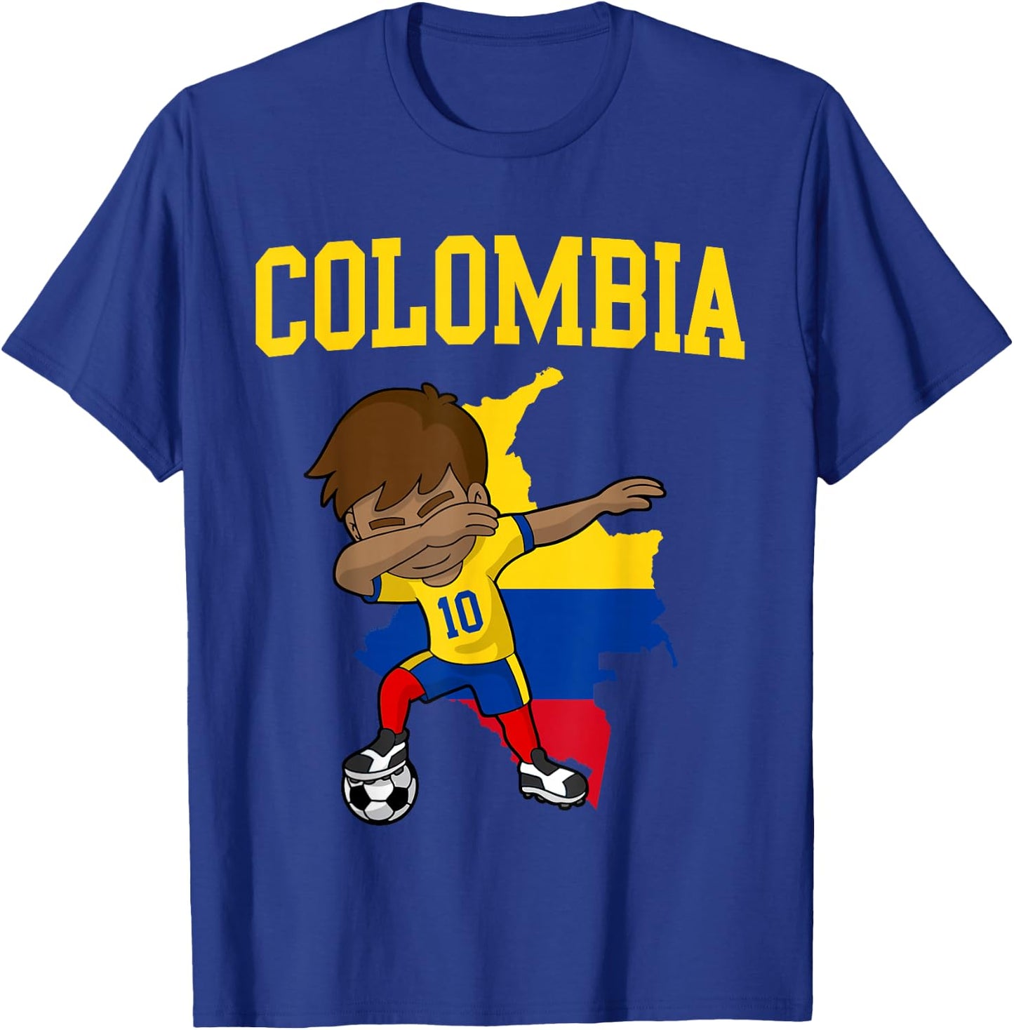 Colombia Soccer Colombian Football Dabbing T-Shirt - T-Shirt | Royal