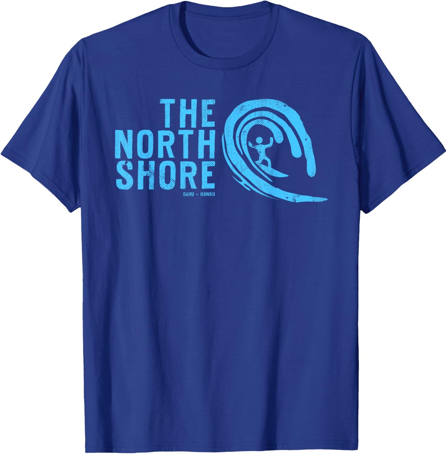 The North Shore Oahu Hawaii, Hawaiian Surf Family Vacation T-Shirt - T-Shirt | Royal