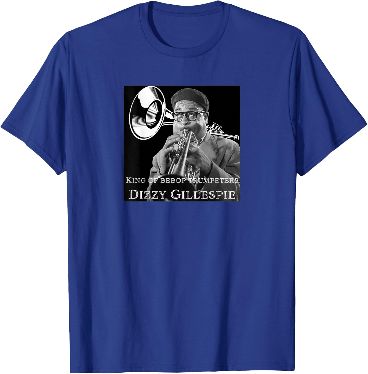 Dizzy Gillespie_001_Back Printed T-Shirt - T-Shirt | Royal