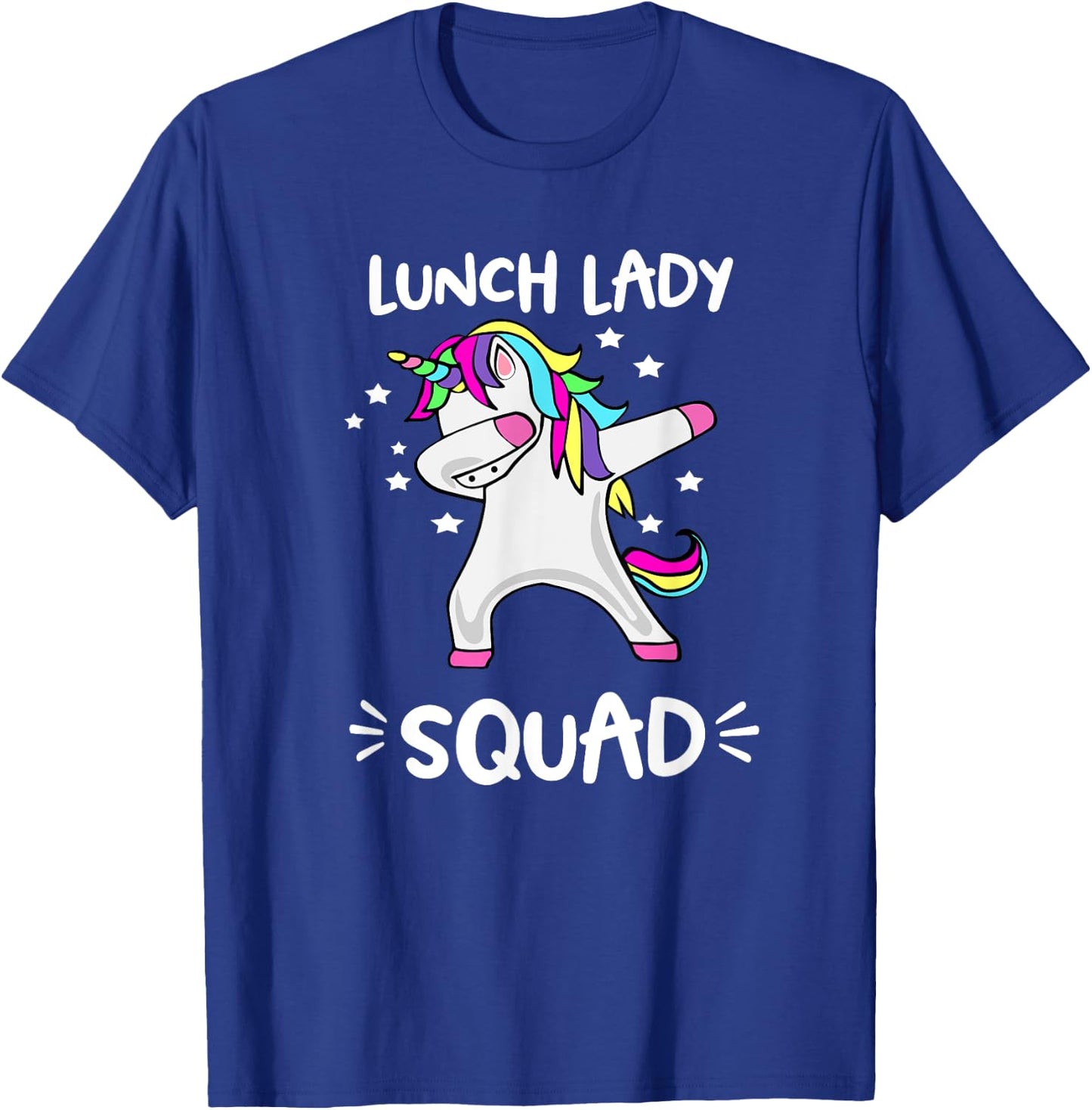 Lunch Lady Squad Dabbing Unicorn Lunch Lady T-Shirt - T-Shirt | Royal