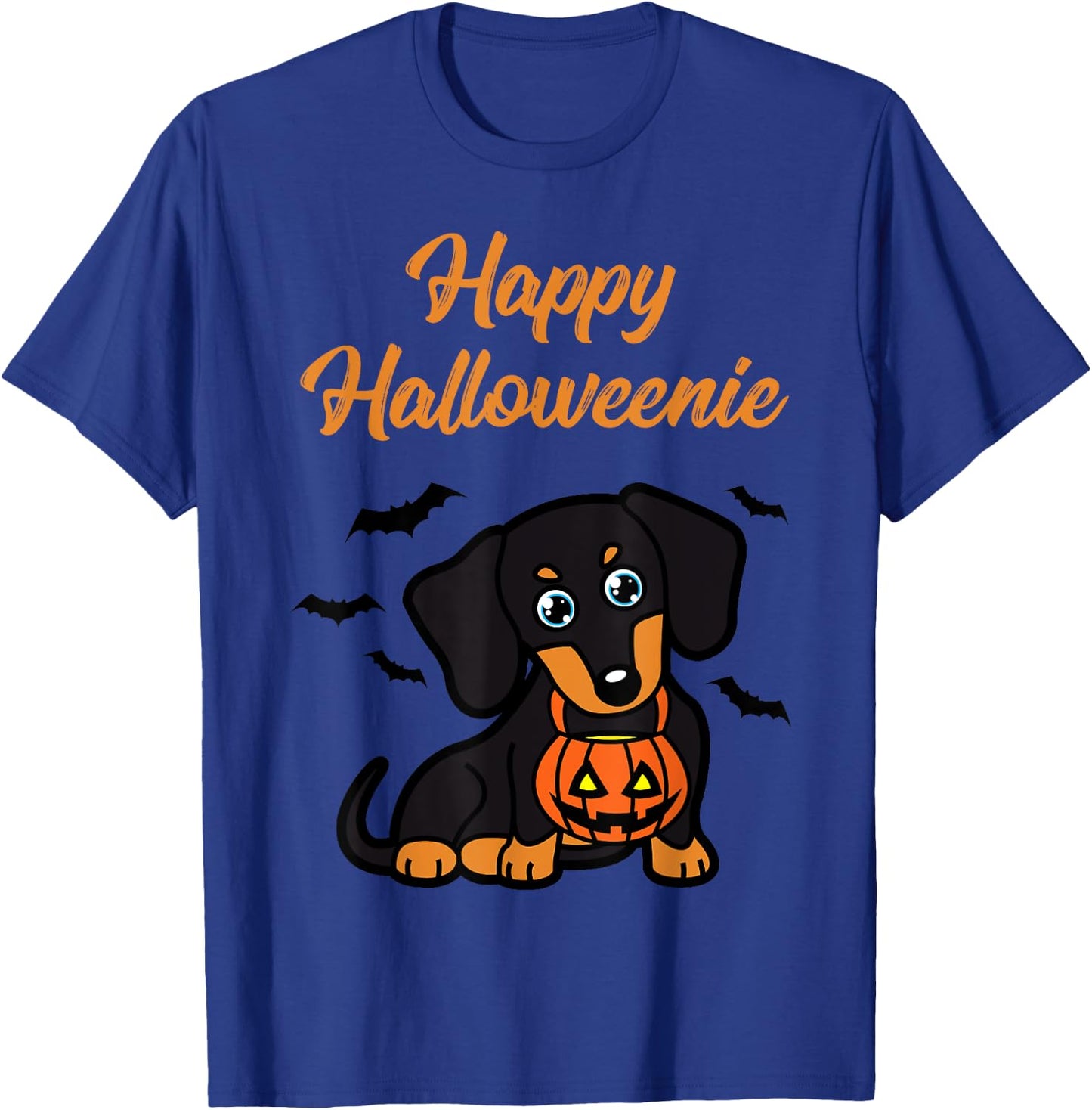 Happy Halloweenie Dachshund Dog Halloween Women Kids T-Shirt - T-Shirt | Royal