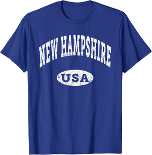 New Hampshire NH Vintage Distressed USA T-Shirt - T-Shirt | Royal