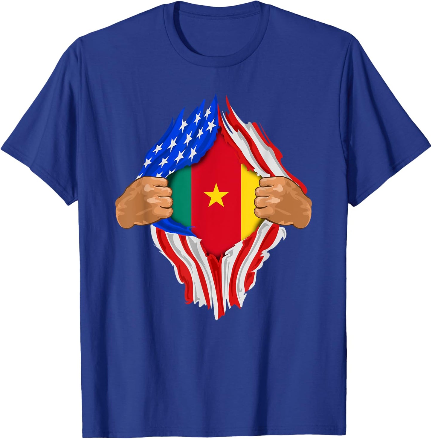 Cameroonian Blood Inside Me | Cameroon Flag Gift T-Shirt - T-Shirt | Royal