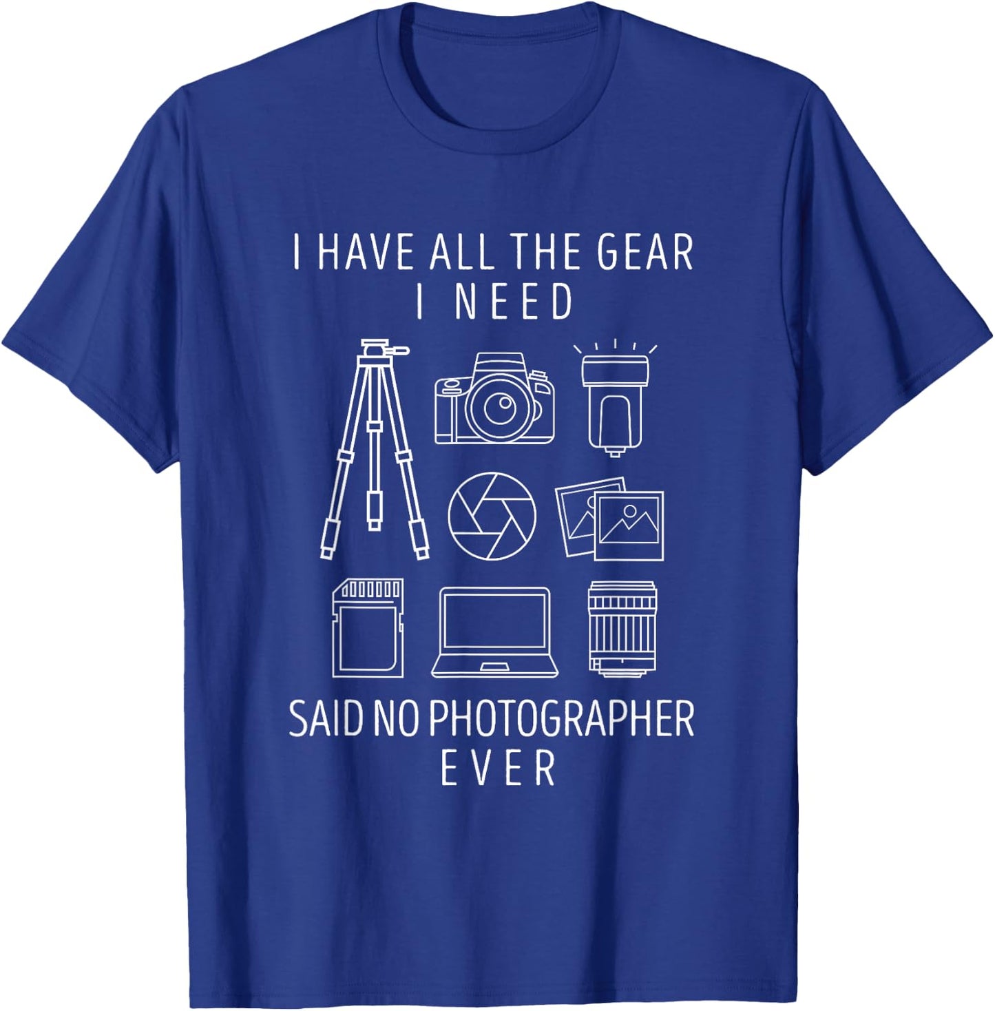 Photography Lover Gift Funny Camera Photographer Small T-Shirt - T-Shirt | Royal