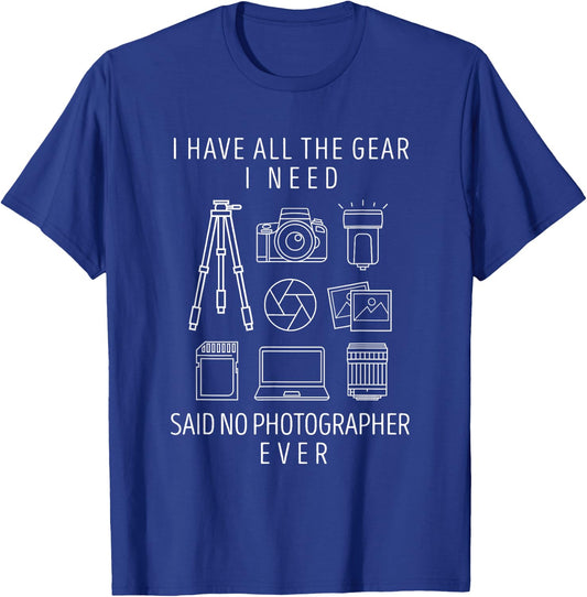 Photography Lover Gift Funny Camera Photographer Small T-Shirt - T-Shirt | Royal