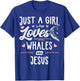 Just A Girl Who Loves Whales And Jesus Gift Women T-Shirt - T-Shirt | Royal