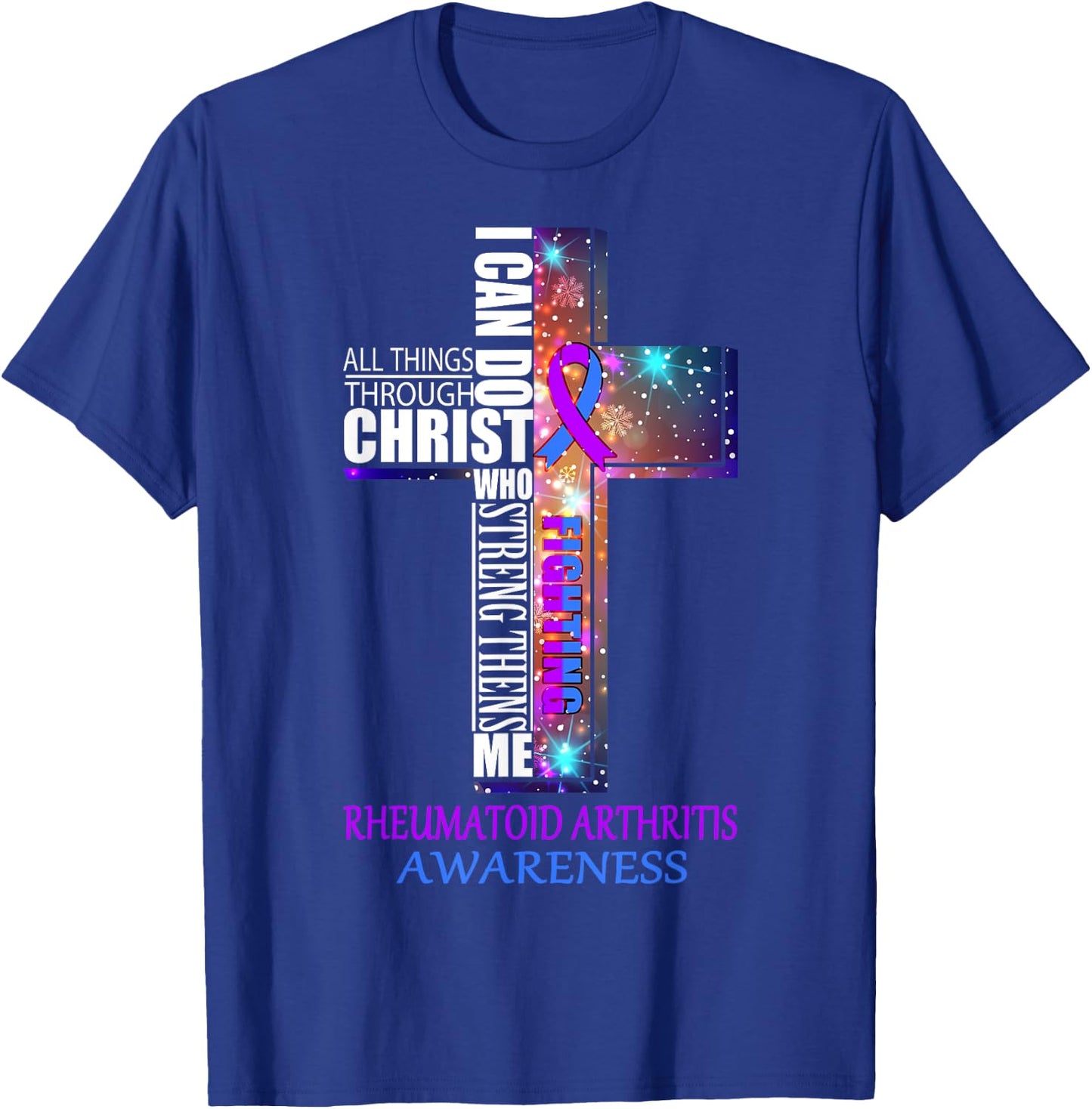 Rheumatoid Arthritis Awareness Shirt - Christmas Gift Shirt T-Shirt - T-Shirt | Royal