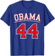44th President Barack Obama 44 T-Shirt - T-Shirt | Royal