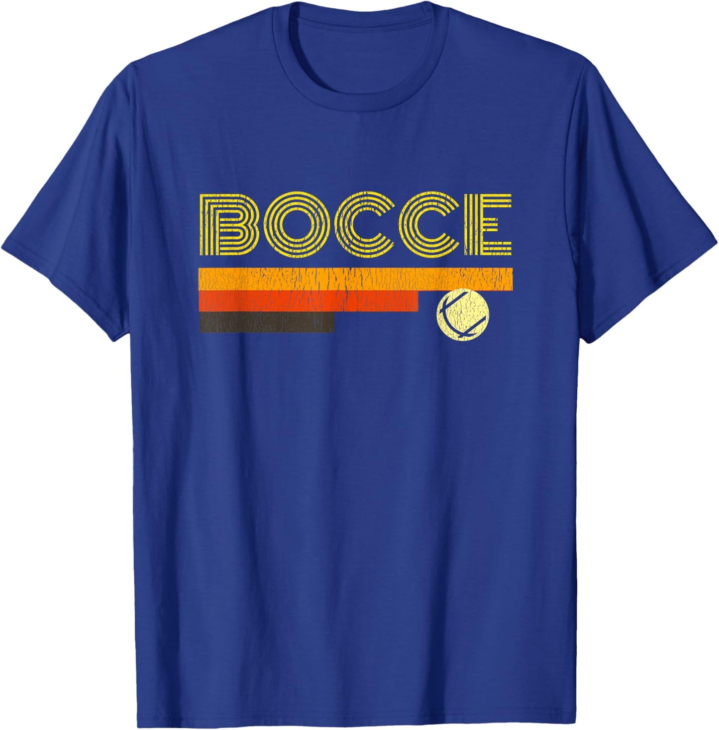 Bocce Shirt Retro Vintage 70's Men Women Gift Bocce Ball T-Shirt - T-Shirt | Royal