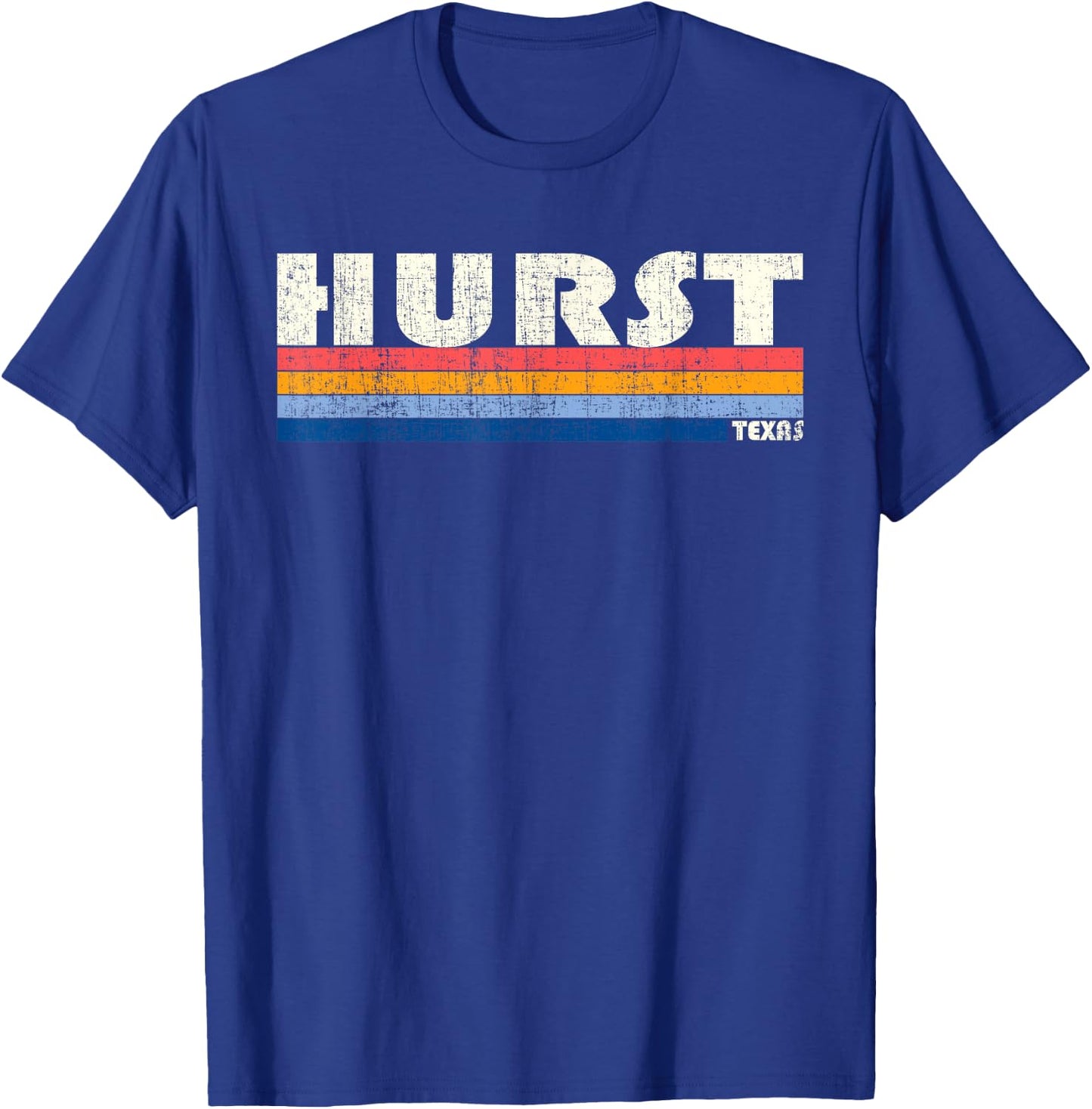 Vintage 70s 80s Style Hurst TX T-Shirt - T-Shirt | Royal