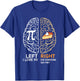 Funny Pi Day Left Vs Right Brain Pie Shirt Math Geek Gift T-Shirt - T-Shirt | Royal