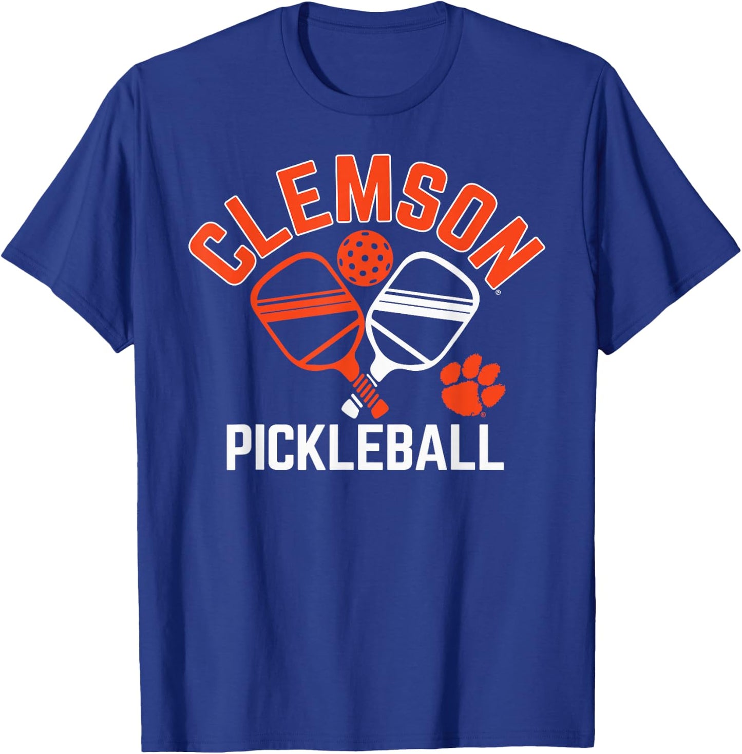 Clemson Tigers Pickleball Purple Officially Licensed T-Shirt - T-Shirt | Royal