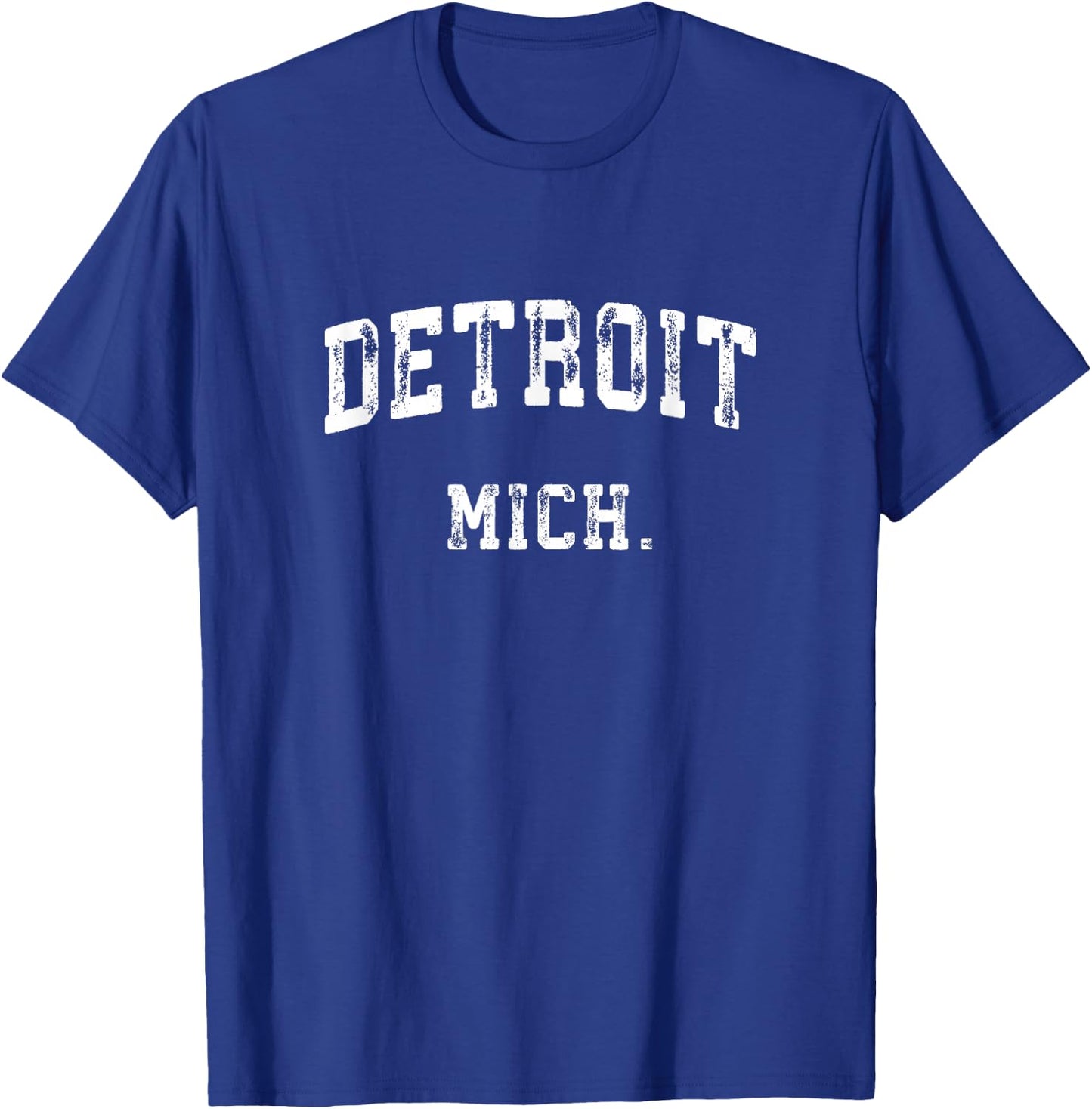 Detroit Michigan MI Vintage Athletic Sports T-Shirt - T-Shirt | Royal