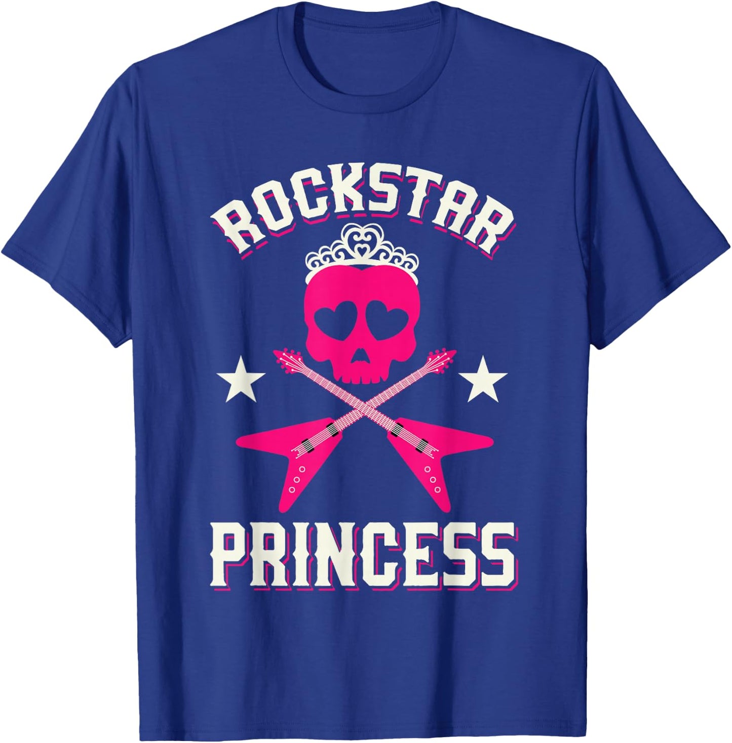 Rockstar Princess Shirt | Cute Girls Rockers Gift T-Shirt - T-Shirt | Royal