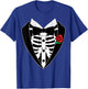 Halloween Costume Tuxedo Skeleton Bow Tie Tux Funny T-Shirt - T-Shirt | Royal