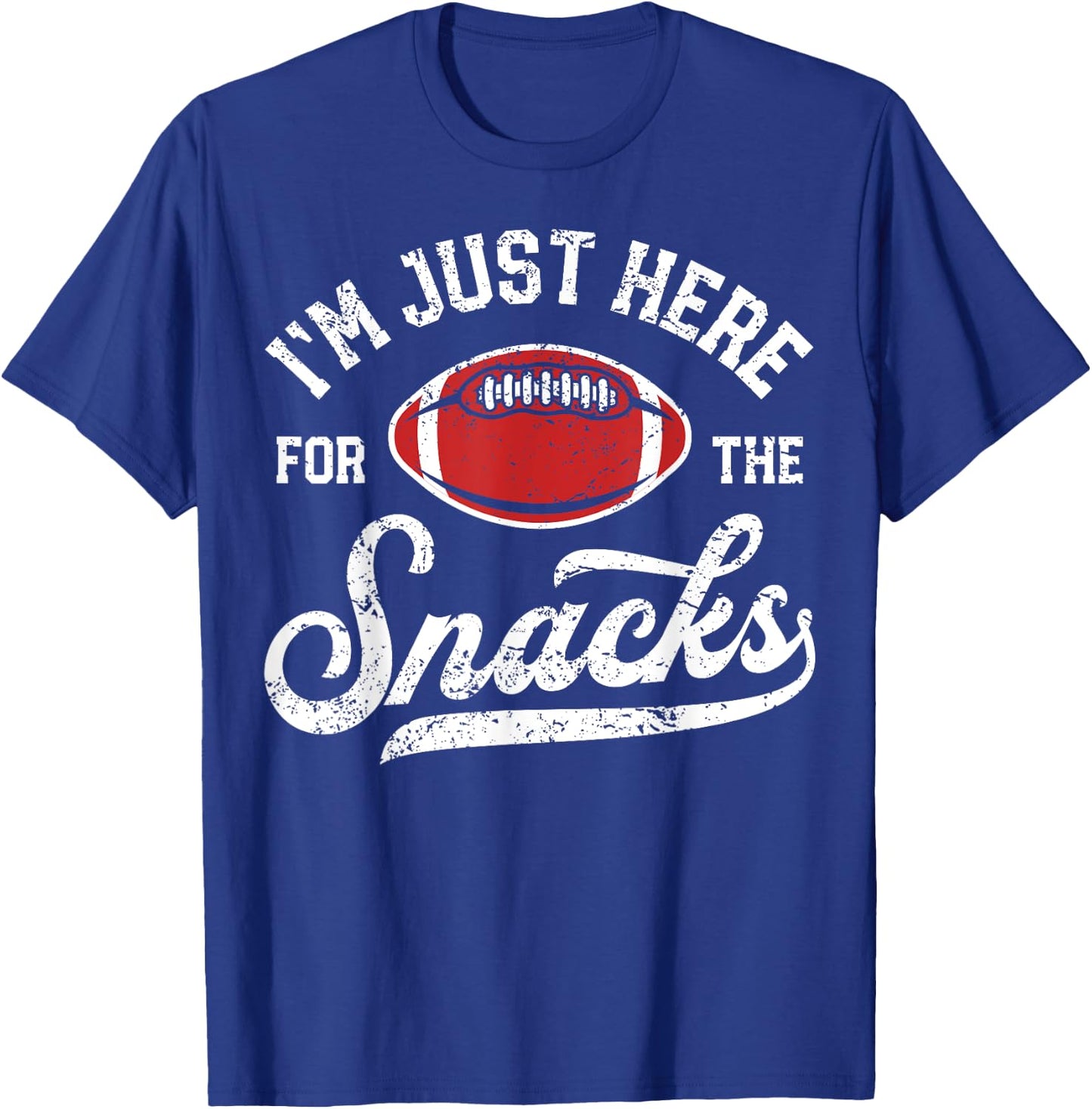 I'm Just Here For The Snacks Funny Fantasy Football League T-Shirt - T-Shirt | Royal