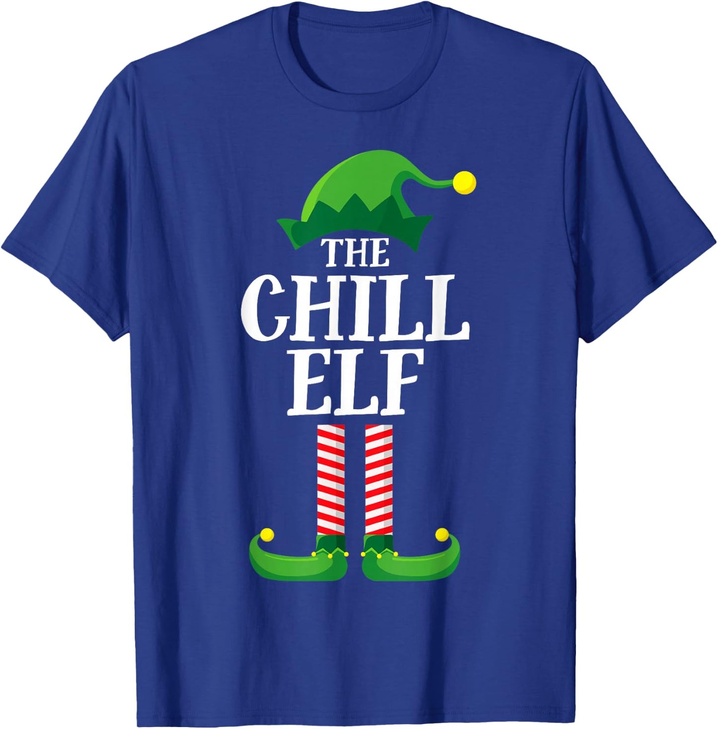 Chill Elf Matching Family Group Christmas Party Pyjamas T-Shirt - T-Shirt | Royal