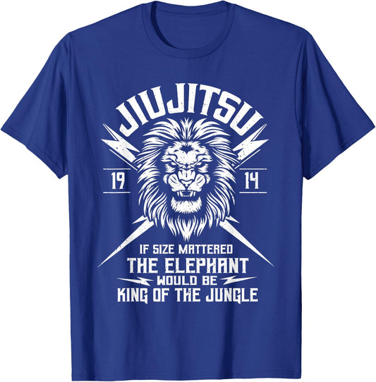Vintage Lion Brazilian Jiu-Jitsu, MMA, BJJ Gift T-Shirt - T-Shirt | Royal