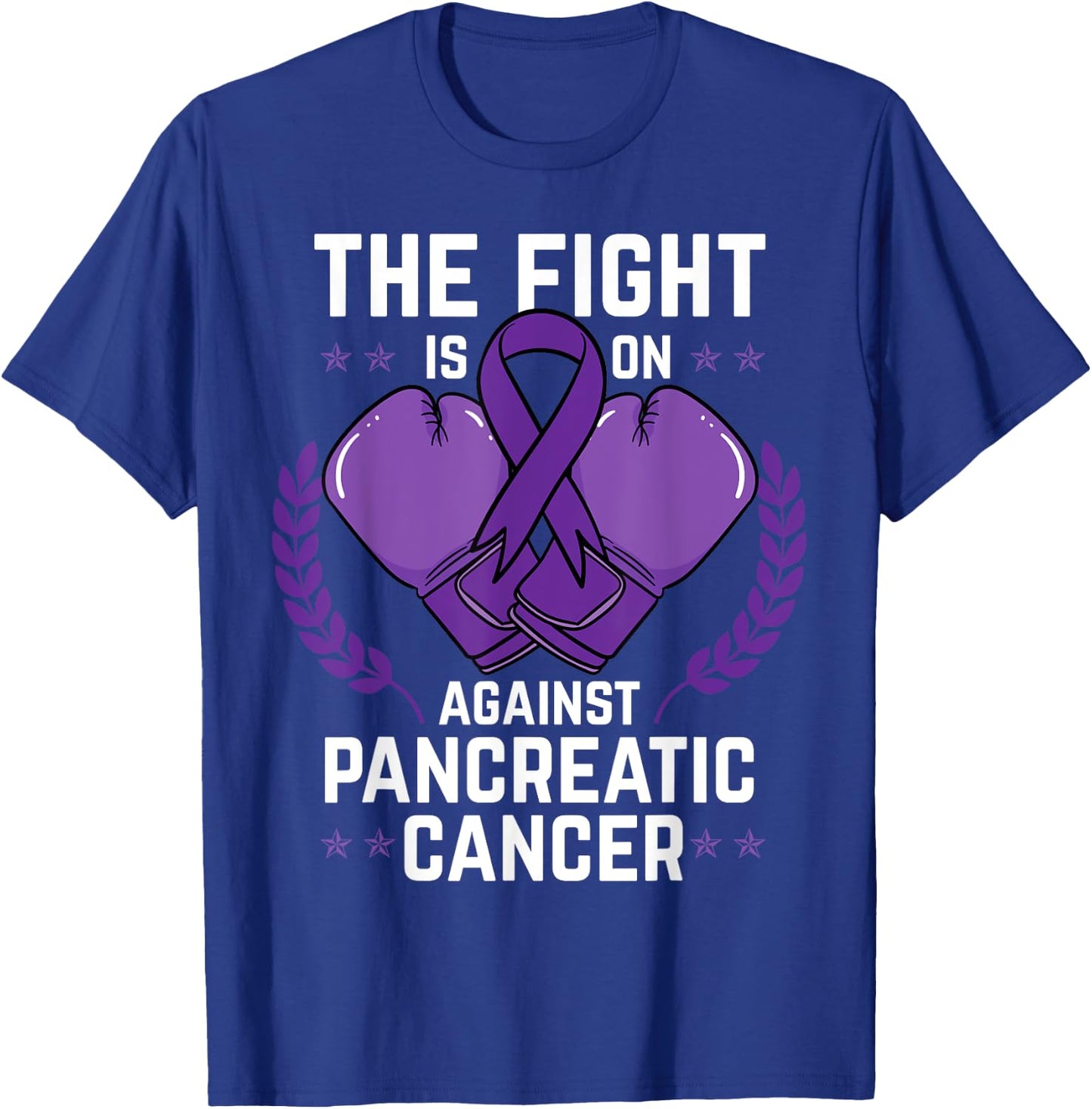 Pancreatic Cancer Shirt Chemotherapy Stomach Boxing Gift T-Shirt - T-Shirt | Royal