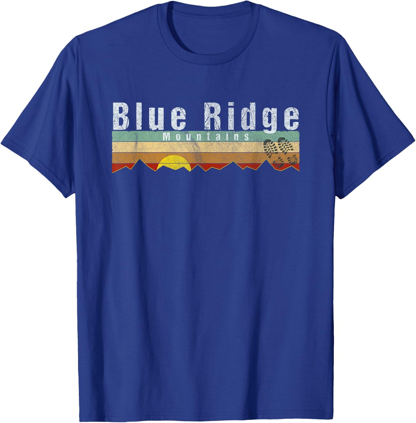 Blue Ridge Mountains - Vintage Blue Ridge Gift T-Shirt - T-Shirt | Royal