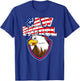 Caw Patrol Bald Eagle American Red White Blue Flag T-Shirt - T-Shirt | Royal