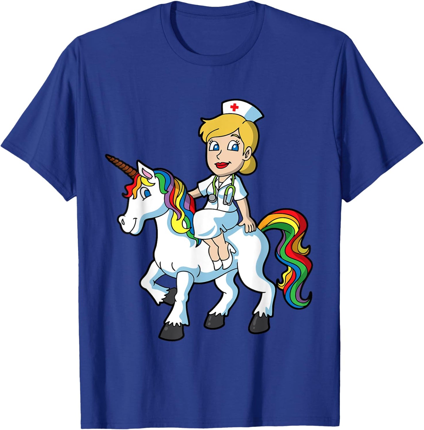 Nurse Day Unicorn Nursing CNA LPN RN NP CNM CRNA T-Shirt - T-Shirt | Royal