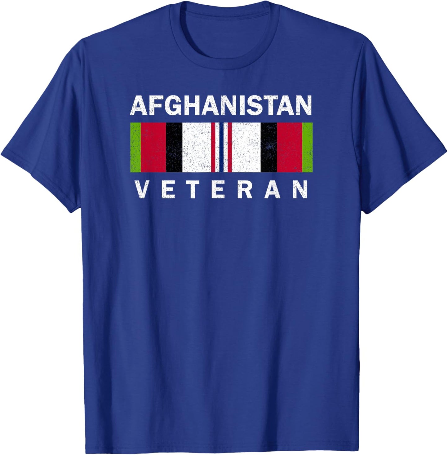 U.S. Military Afghanistan War Veteran Distressed T-Shirt - T-Shirt | Royal