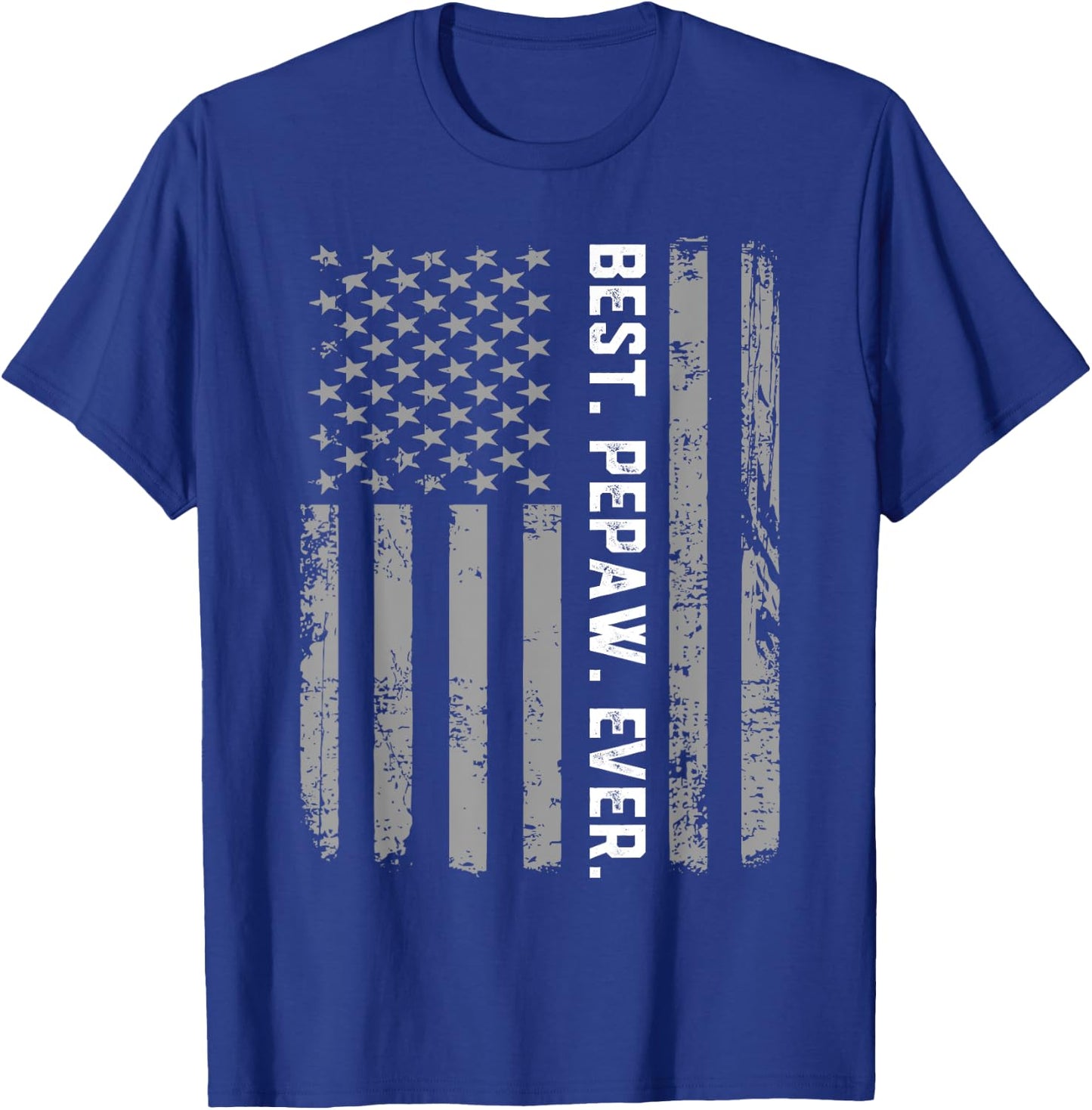 Best Pepaw Ever Vintage American Flag T Shirt Women Kids Men T-Shirt - T-Shirt | Royal