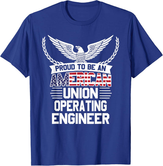 American Union Operating Engineer Pride T-Shirt - T-Shirt | Royal