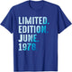June 1978 Year 1978 Retro 1978 Vintage Limited Edition T-Shirt - T-Shirt | Royal