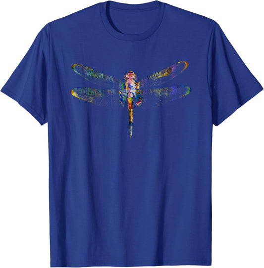 Watercolor Dragonfly Art Vintage Retro T Shirt T-Shirt - T-Shirt | Royal
