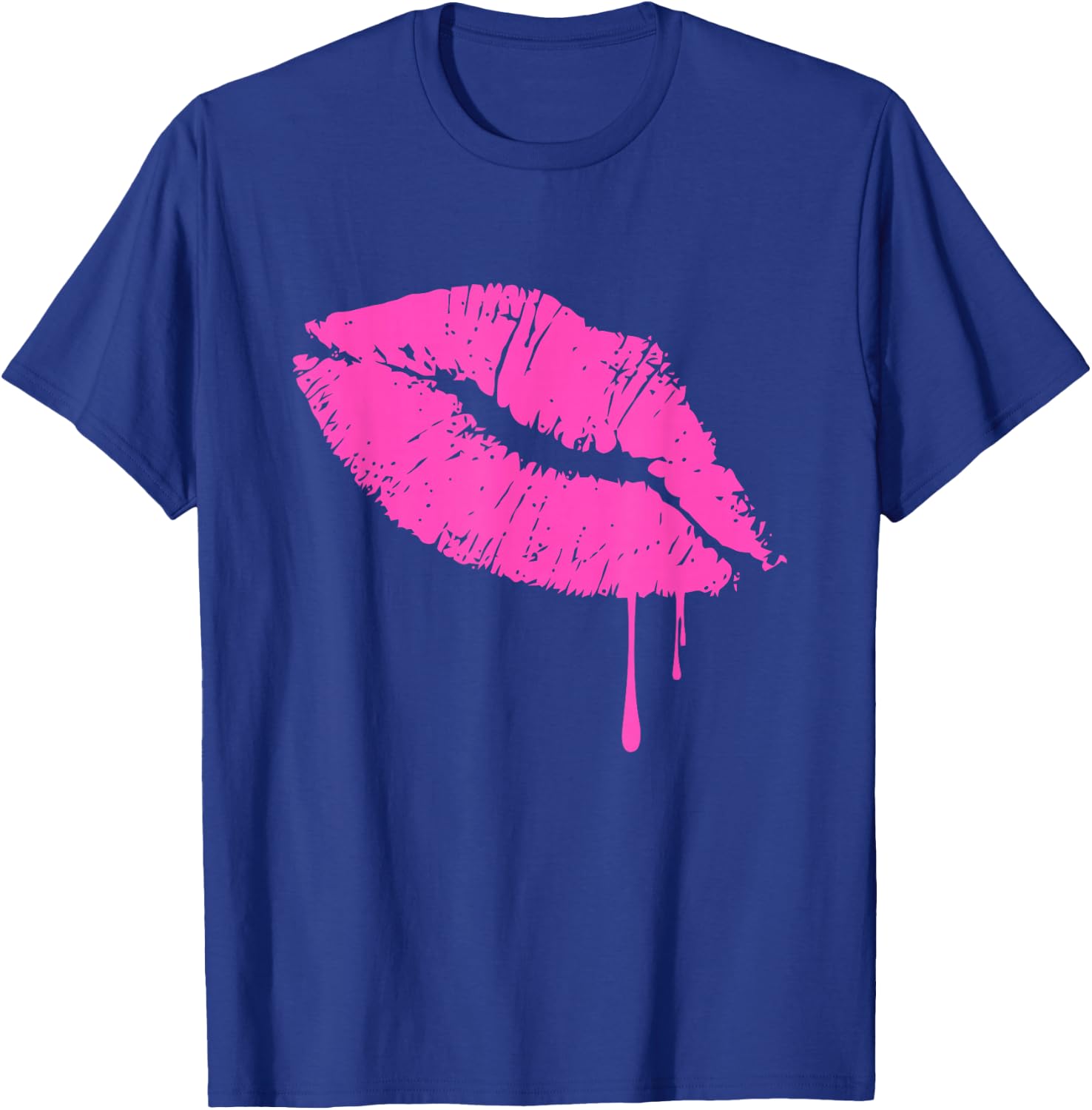 Hot Pink Lips Neon 80s Kiss T-Shirt - T-Shirt | Royal