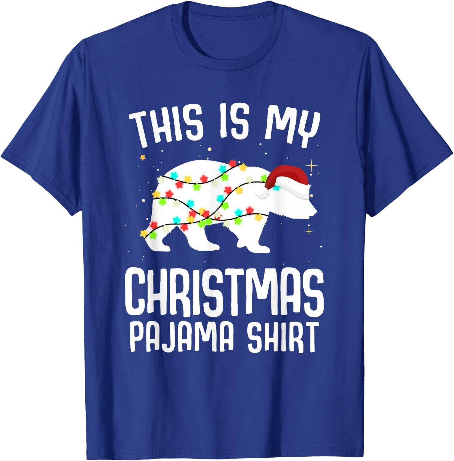 Polar Bear Christmas Pajama Santa Bear Lover T-Shirt - T-Shirt | Royal
