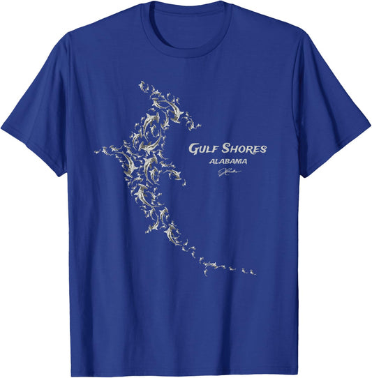 JCombs: Gulf Shores, AL, Hammerhead Shark School T-Shirt - T-Shirt | Royal